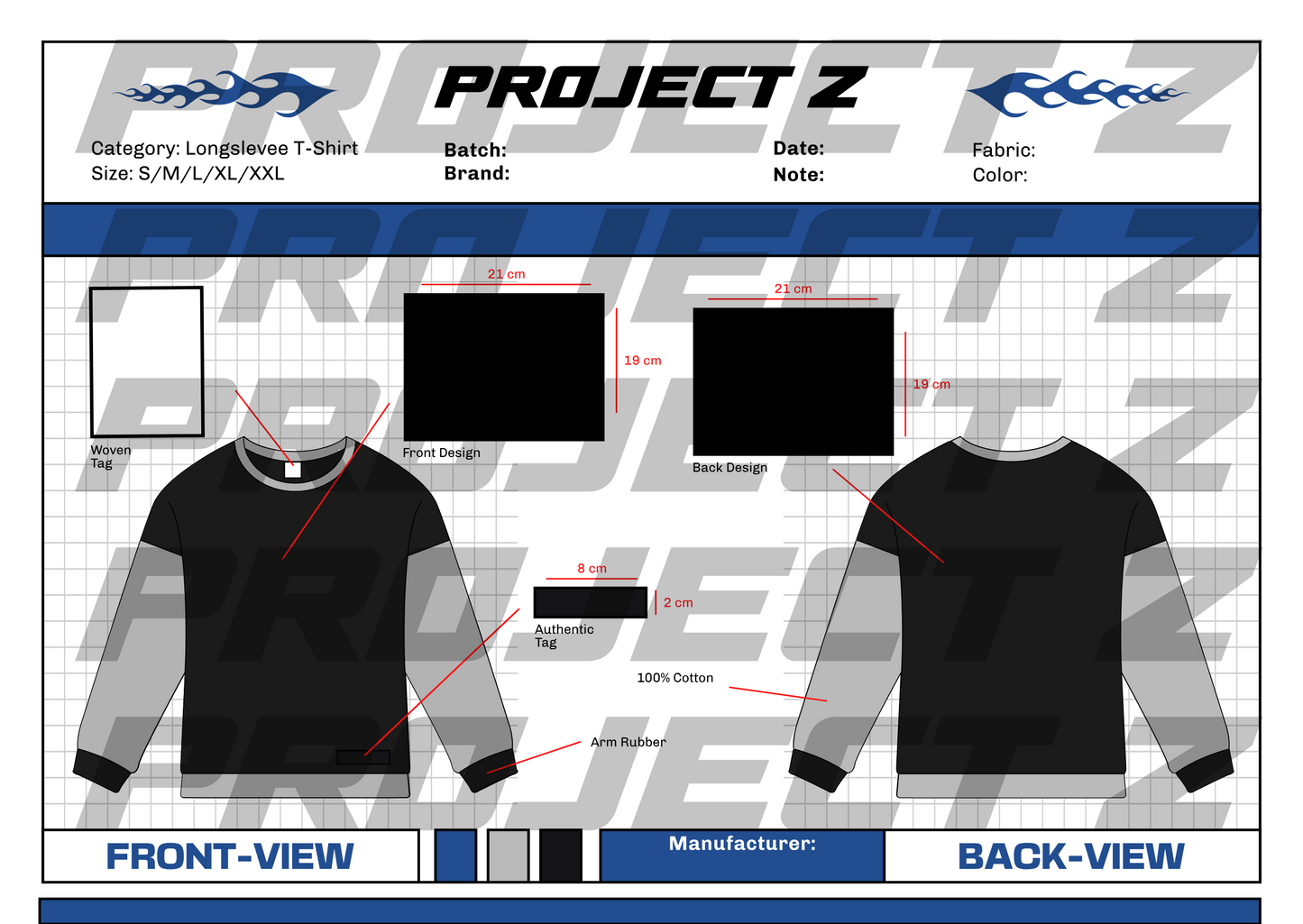 TECH PACK TEMPLATE